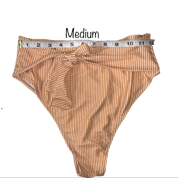 New High Waisted Bikini Set Swimsuit Stripes Boho - Picture 9 of 16